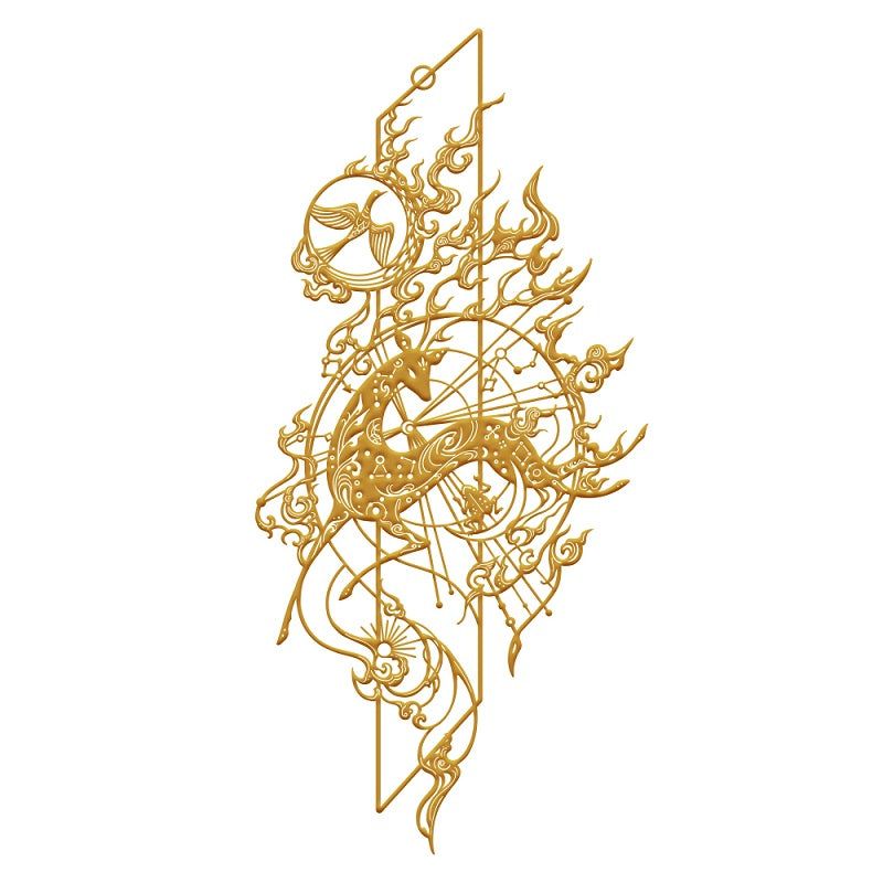 The God Deer in Myth Metal Hollow Bookmark Design Gift Box