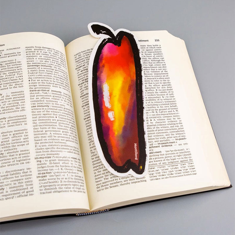 Apple Bookmark Colorful Extra Thick Paper Hard Card