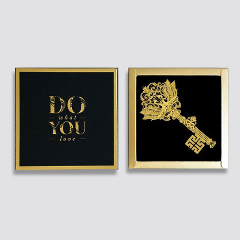 Key of Destiny Bookmark Brass Metal Hollow Design Gift Box