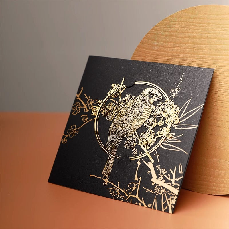 Mannikin Bird Brass Metal Hollow Bookmark Creative Design
