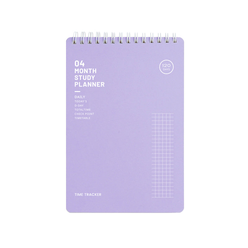 4 Month Study Planner Schedule Spiral Notebook B6