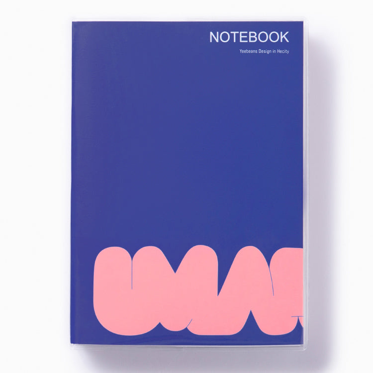 Blue Notebook B6 Lined Grid Blank Bullet Journal Plastic Jacket