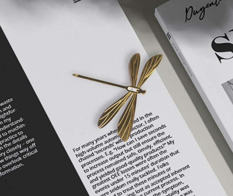 Dragonfly Brass Bookmark