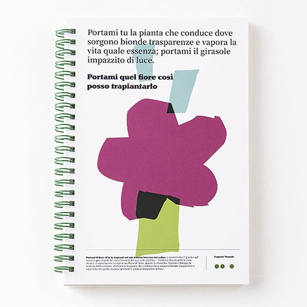 Flower Bullet Journal A5 Hard Cover Cornell Coil Notebook