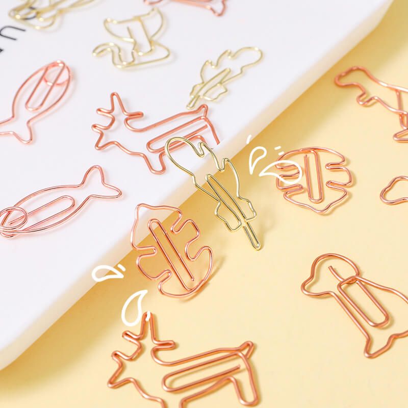 Golden Paperclip Mini Bookmarks