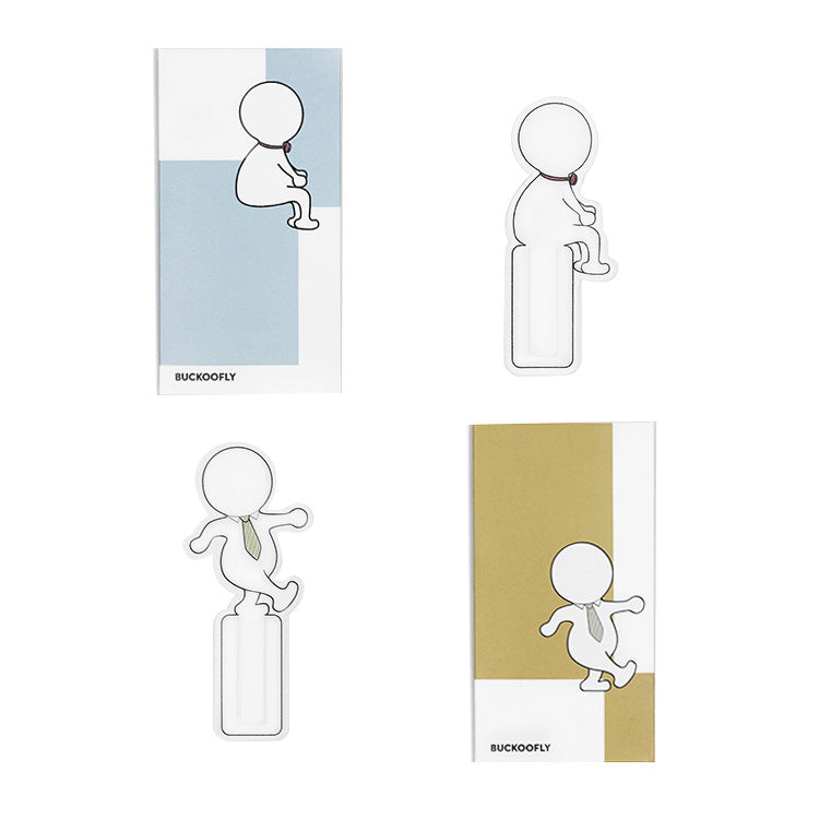 Lonely Man Original Cartoon PP Bookmark Design - Set of 5