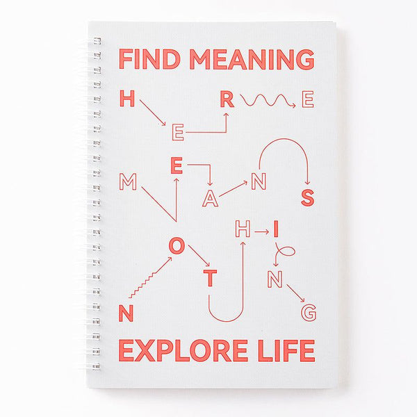 MEANING Bullet Journal A5 Cornell Coil Notebook Hard Cover