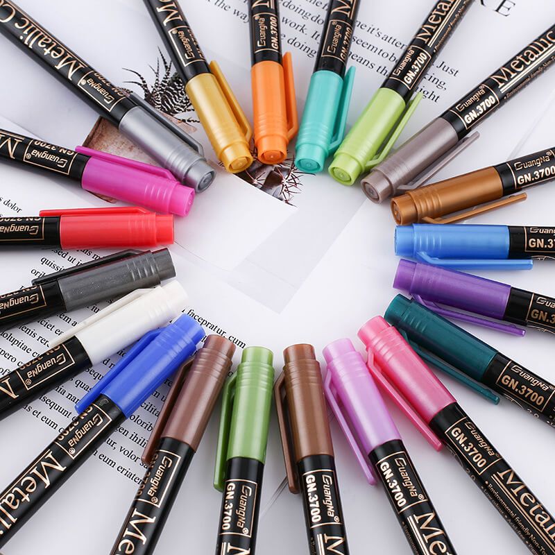 Metal Color Pen Metallic Color Pens Makers Drawing - Set of 12/20 Colors