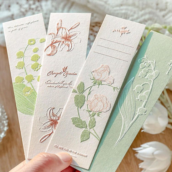 Natural Impringting Relievo Paper Bookmarks
