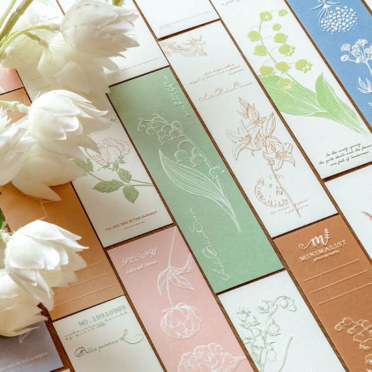 Natural Impringting Relievo Paper Bookmarks