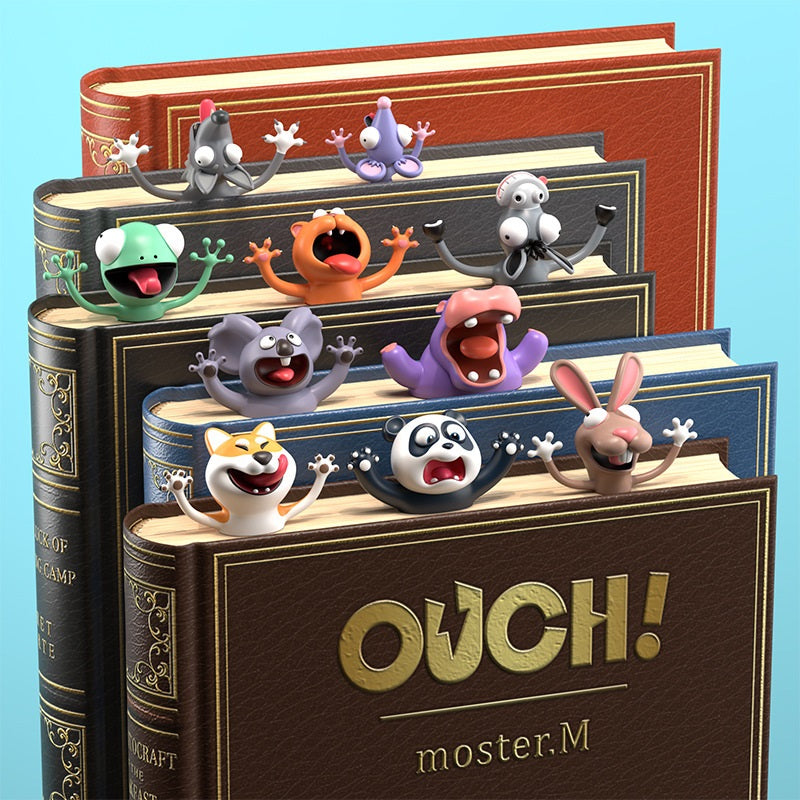 Ouch Lovely Funny Land Aniamls 3D PVC Bookmark Gift Box