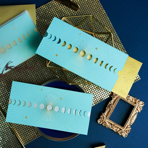 Phase of the Moon Starry Night Greeting Card