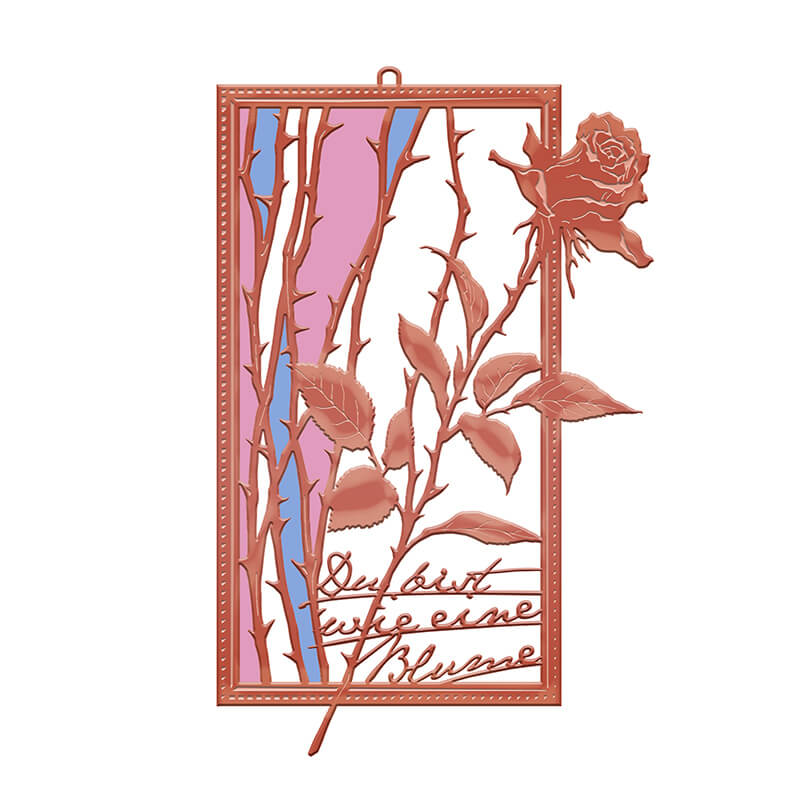 Rose Metal Bookmark