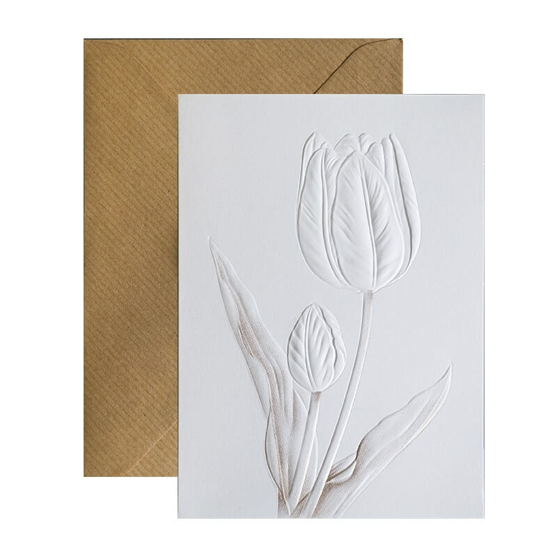 Tulip Lily Rose Hydrangea Flowers Greeting Card