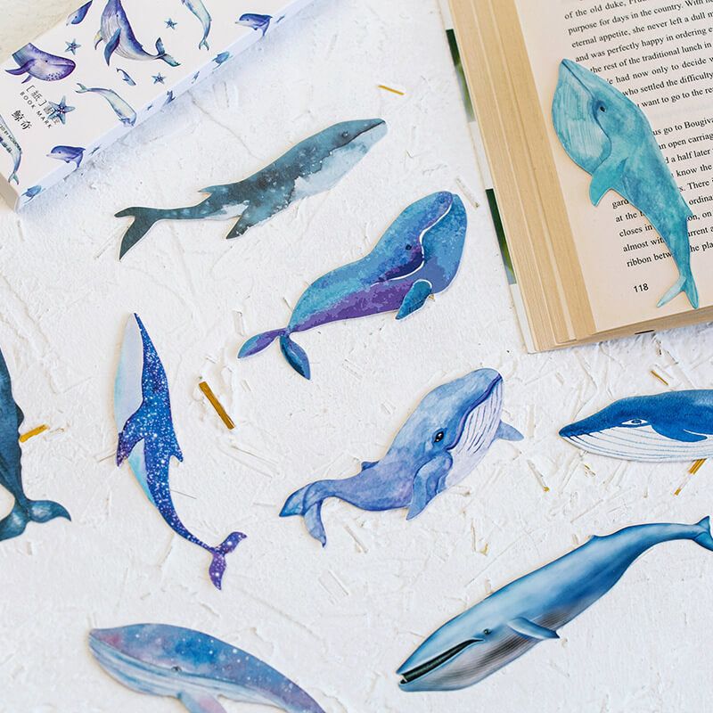 Whale Paper Bookmarks